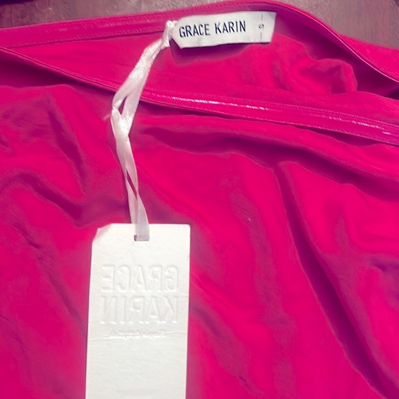 GRACE KARIN Cocktail One Shoulder Dress Pencil Wedding Guest Dress Sz S Women - Picture 5 of 6